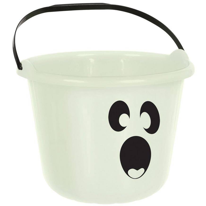 Party City Glow-In-The-Dark Ghost Treat Bucket