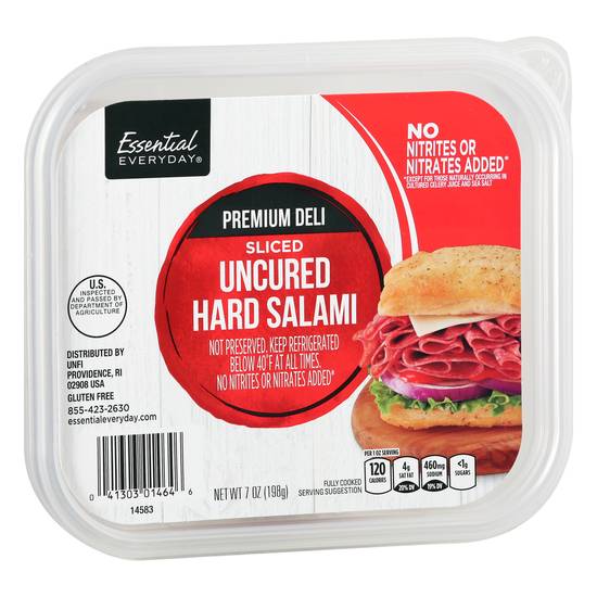 Essential Everyday Sliced Uncured Hard Salami (7 oz)