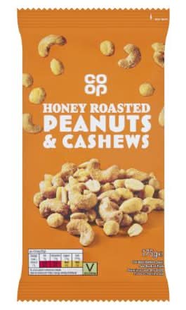Co-op Honey Roasted Peanuts & Cashews 175g