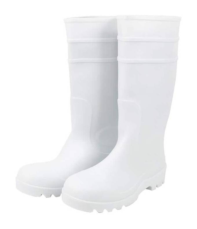 Pvc Boots, Size 10, White