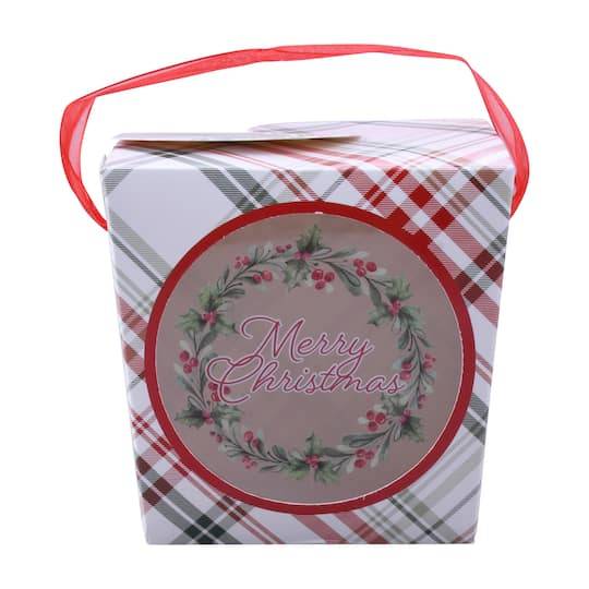 4" Merry Christmas Plaid Take Out Boxes, 4Ct. By Celebrate It