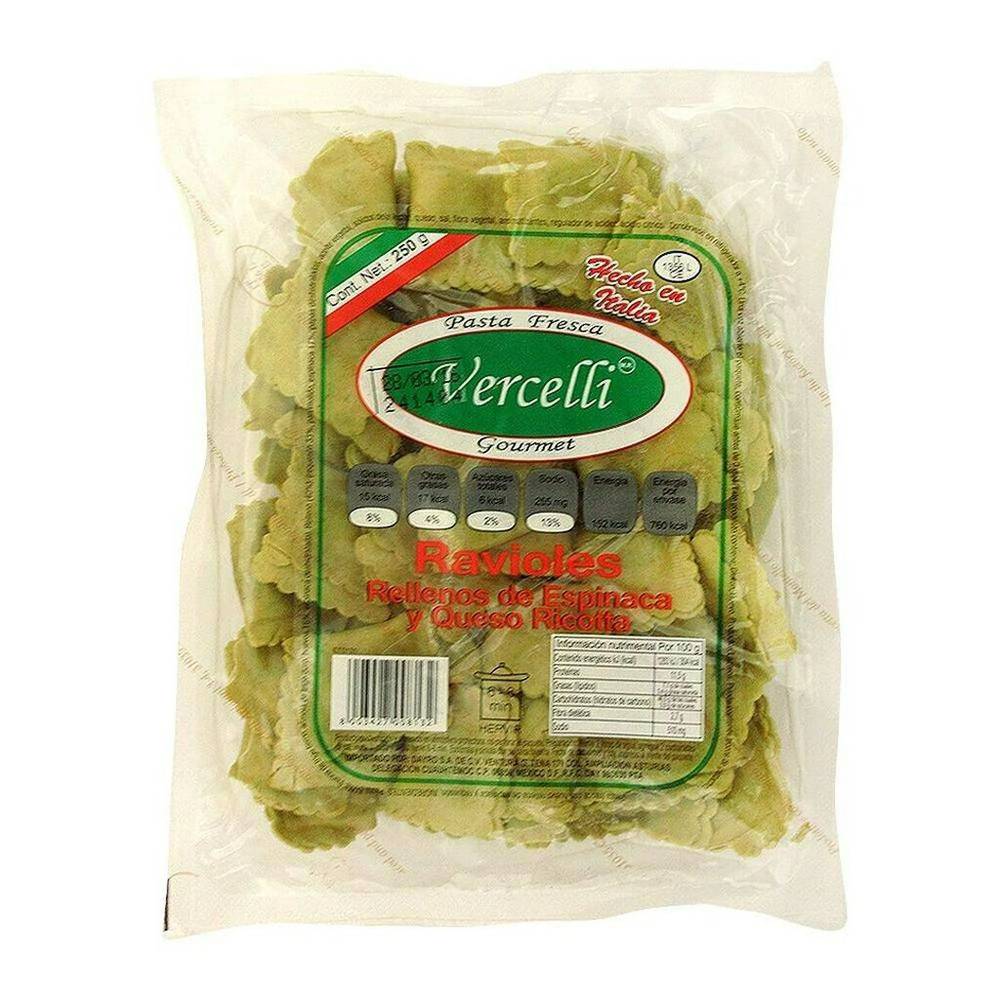 Vercelli ravioles rellenos de espinaca y queso ricotta ( 250 g)
