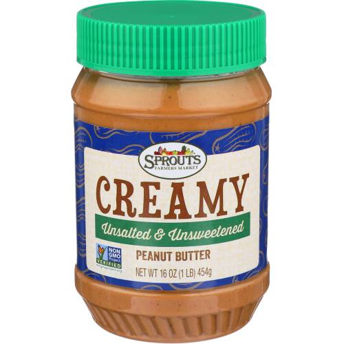 Sprouts Unsalted & Unsweetened Creamy Peanut Butter