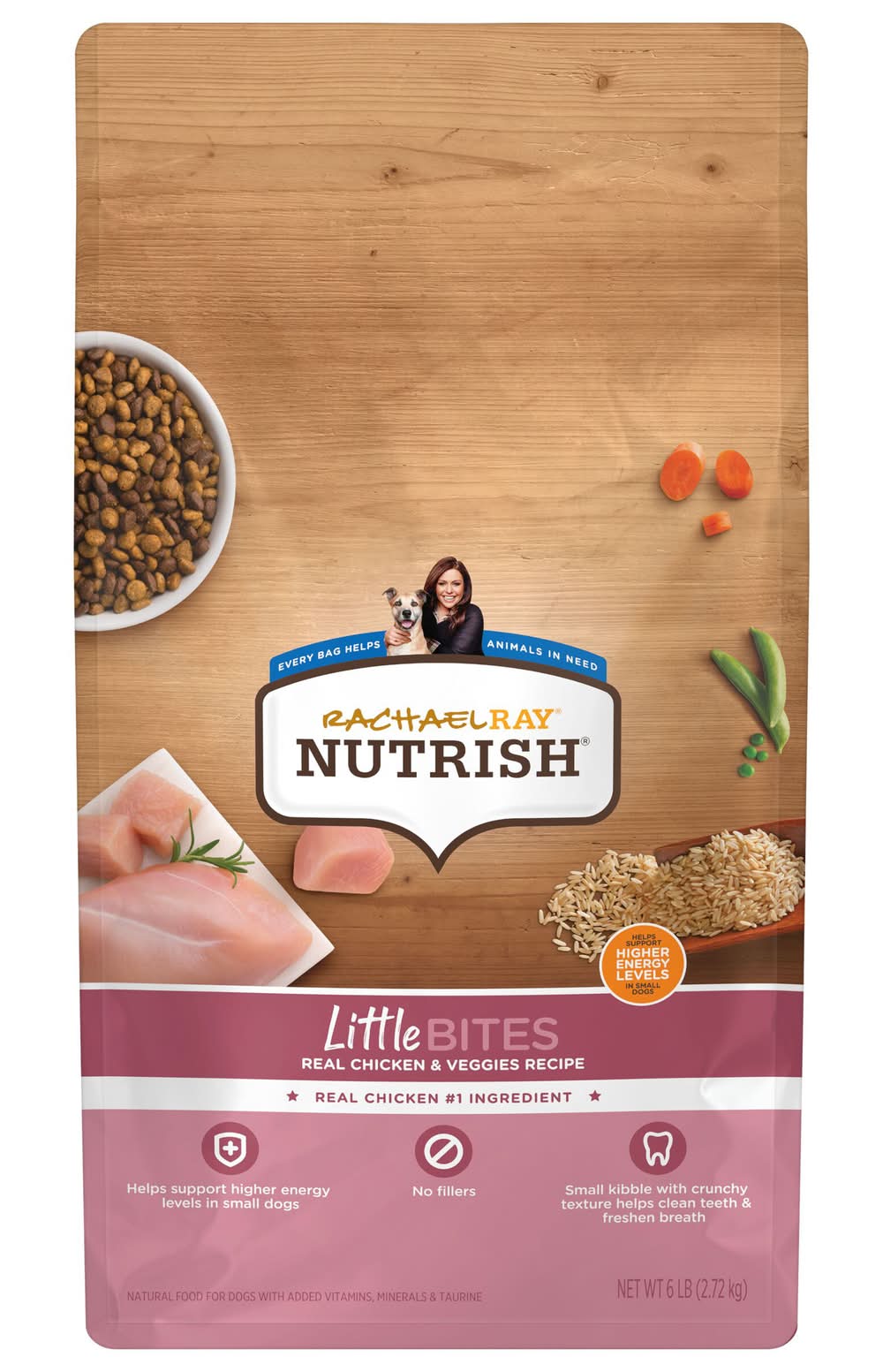 Nutrish Little Bites Real Chicken & Veggies Recipe Dry Dog Food (6 lbs)
