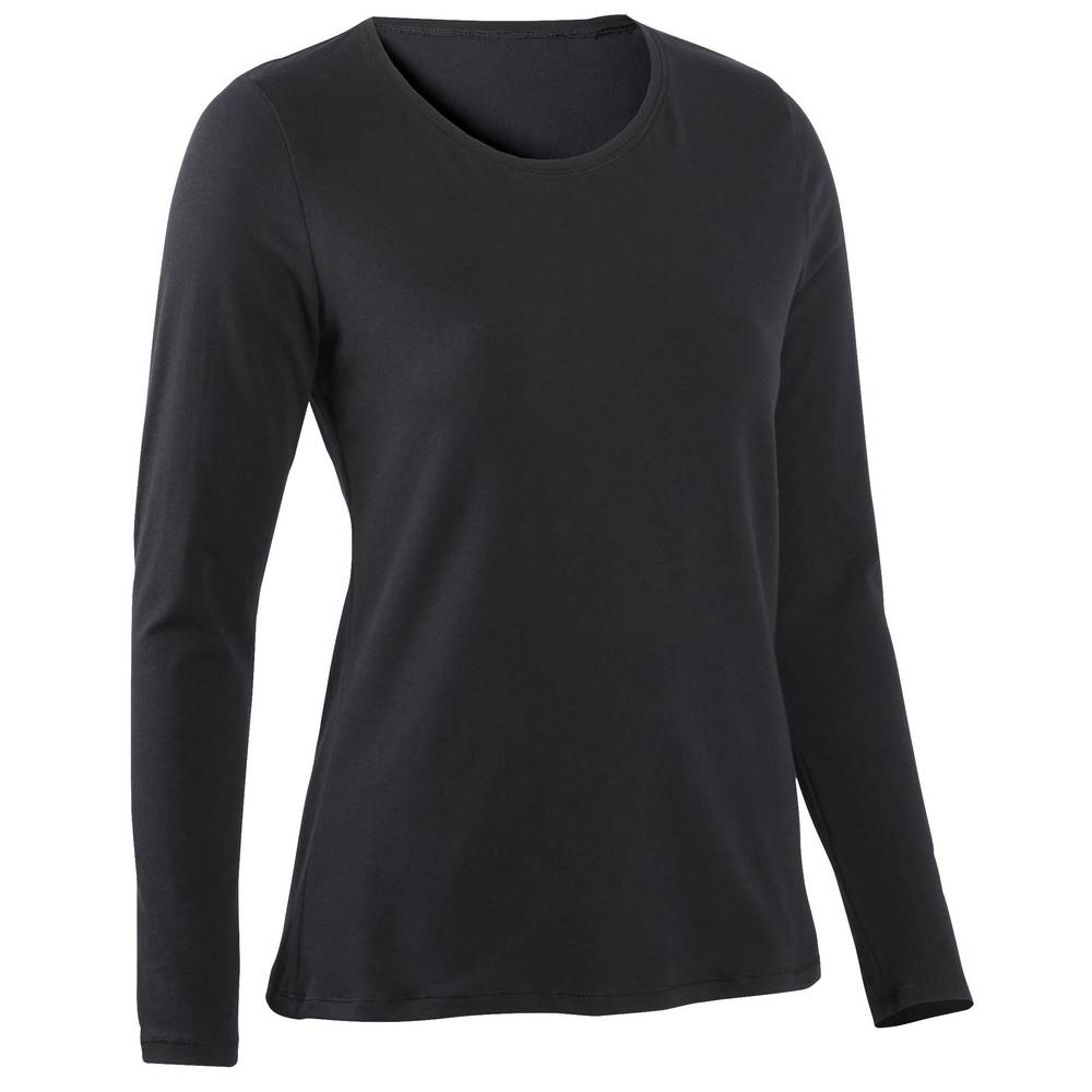 Nyamba camiseta 100 pilates y gimnasia suave (m/negro)