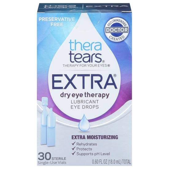 Theratears Extra Vials Dry Eye Therapy Lubricant Eye Drops (30 ct)