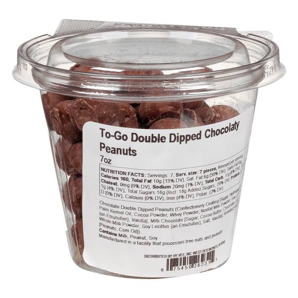 Hy-Vee Double Dipped Peanuts, To-Go Sized