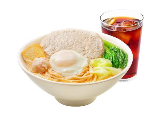 【套餐】里肌豬排鍋燒麵-意麵 | Taiwanese Pot Noodles(Nabeyaki Egg Noodles)+Egg+Hot Pot Ingredients+Pork Tenderloin+Cabbage+Bok-choy