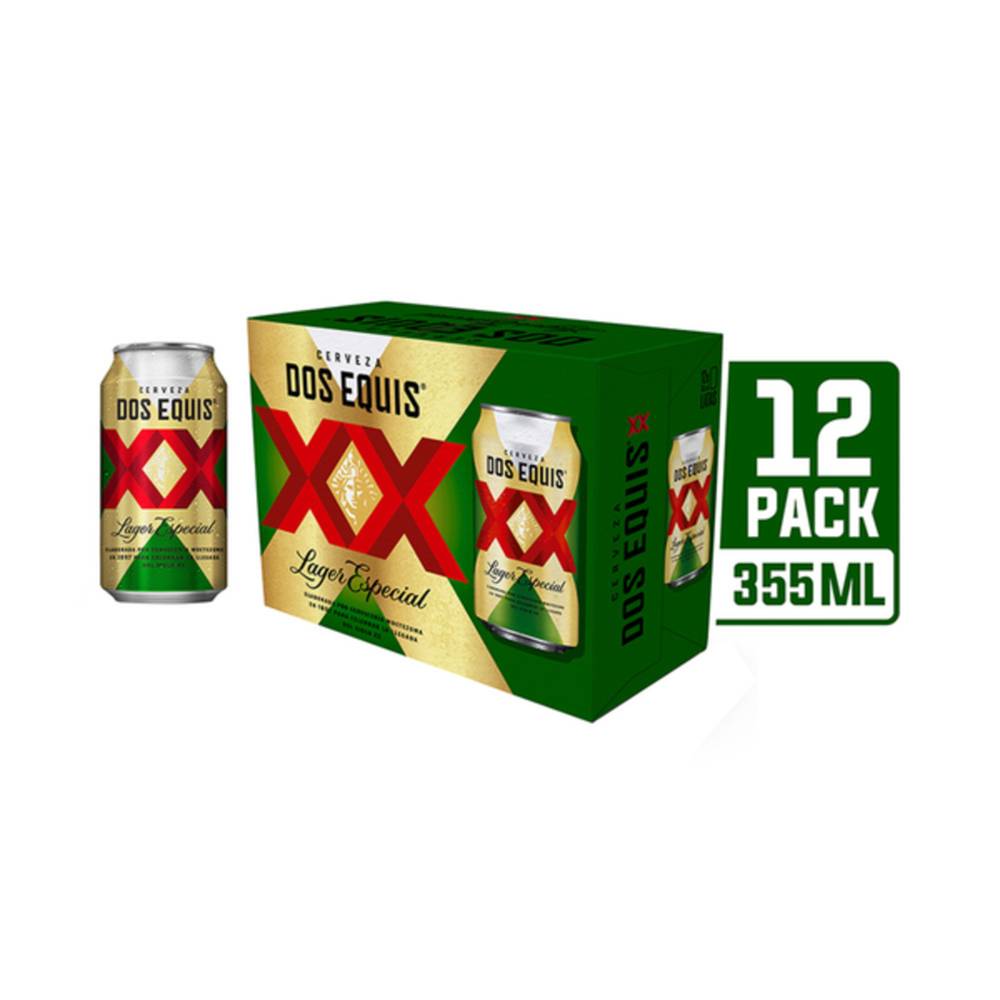 Dos equis cerveza clara lager (12 pack, 355 ml)