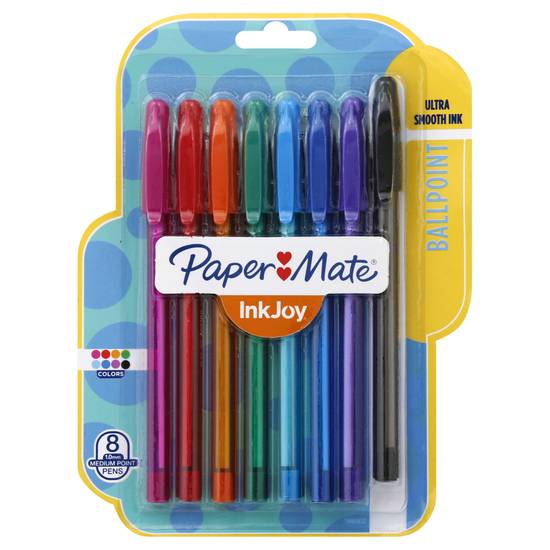 Paper Mate Assorted Colors Medium Ballpoint Pen (8 pens)