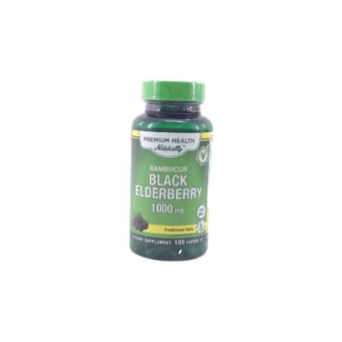 Premium Health Naturally Sambucus Black Elderberry 1000 mg (100 ct)