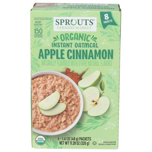 Sprouts Organic Apple Cinnamon Instant Oatmeal