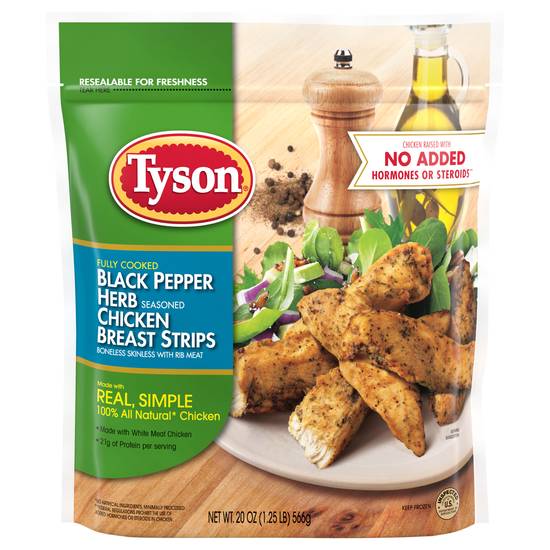 Tyson Seasoned Black Pepper Herb Chicken Breast Strips