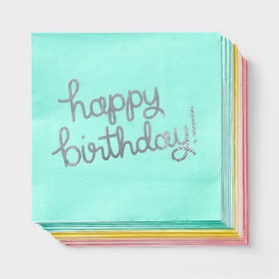 Spritz Happy Birthday Beverage Napkins (30 ct)