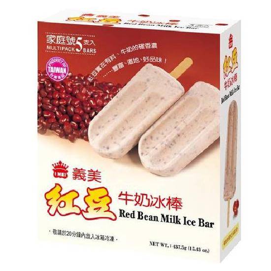 義美牛奶冰棒-紅豆87.5gx5入