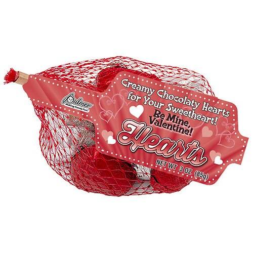 R.M. Palmer Valentine's Mesh Foiled Hearts Milk Chocolate - 3.0 oz