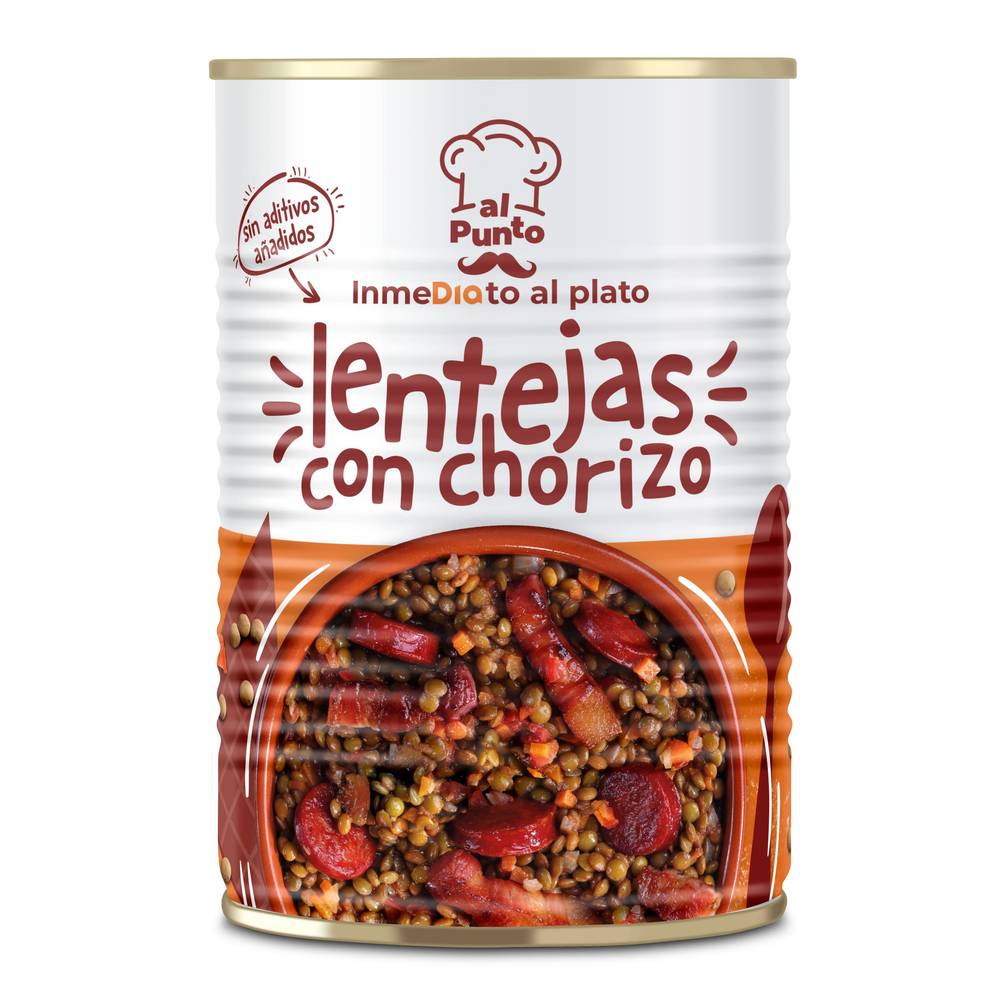 Lentejas Con Chorizo Al Punto Dia Lata 415 G