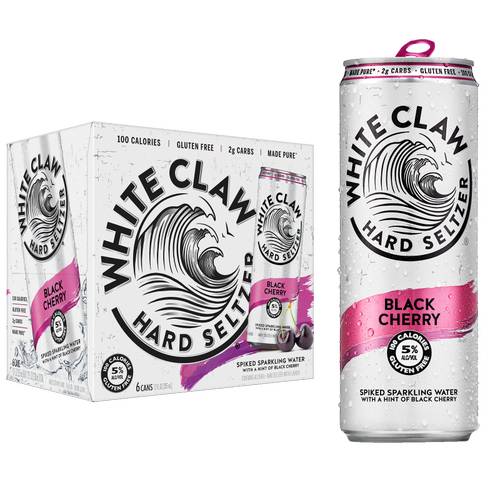 White Claw Hard Seltzer, Black Cherry (6 x 12 fl oz)