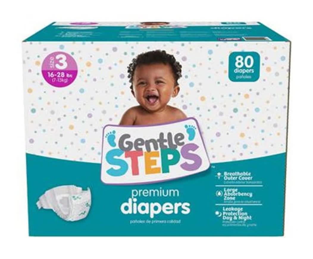 Gentle Steps Junior Club Baby Diaper Size 3 80 Ct