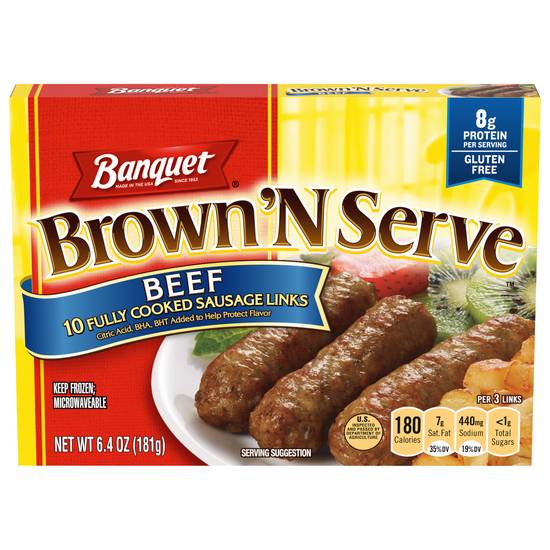 Banquet Brown'n Serve Gluten Free Beef Sausage Links