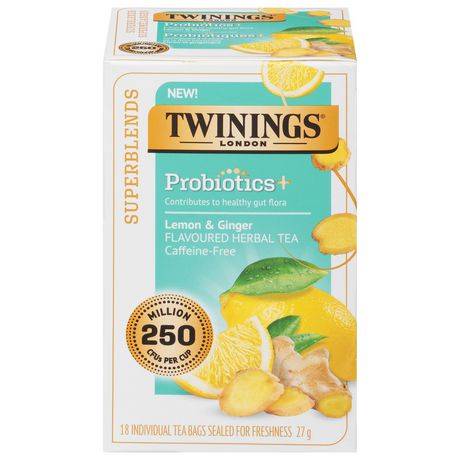 Twinings Superblends Probiotics + Lemon & Ginger (18 units)