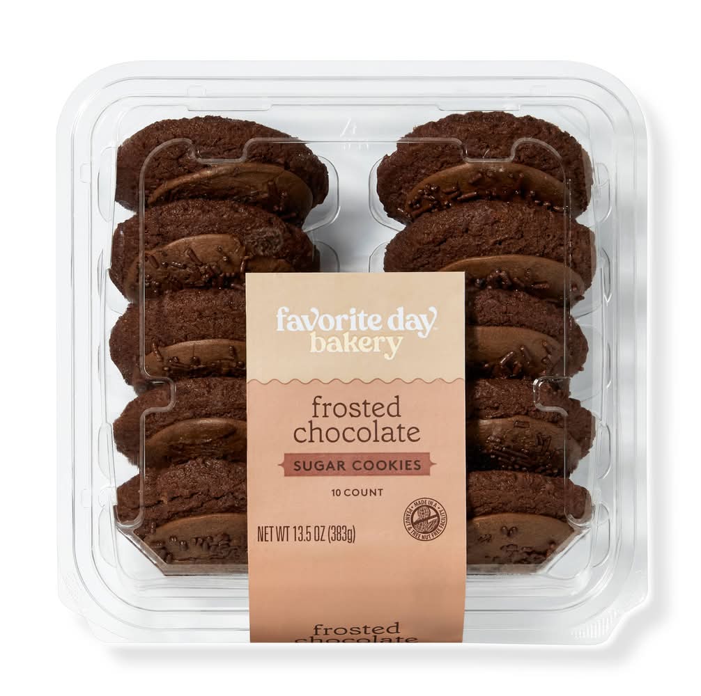 Double Chocolate Sugar Cookies - 13.5oz/10ct - Favorite Day™
