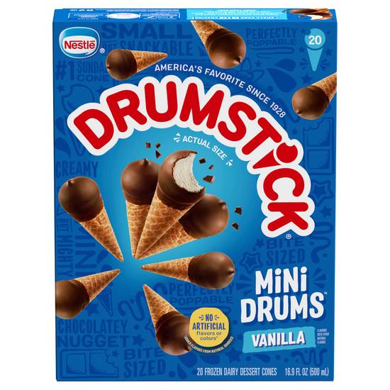 Drumstick Nestlé Mini Frozen Dairy Dessert Cones(20 Ct) (vanilla)