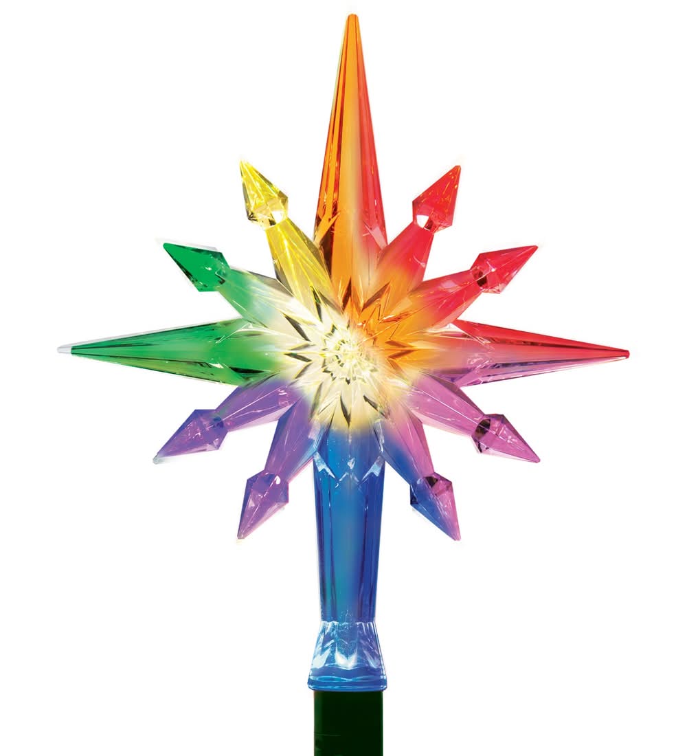 GE 11-in Star Clear Color Changing Christmas Tree Topper | 88995LO