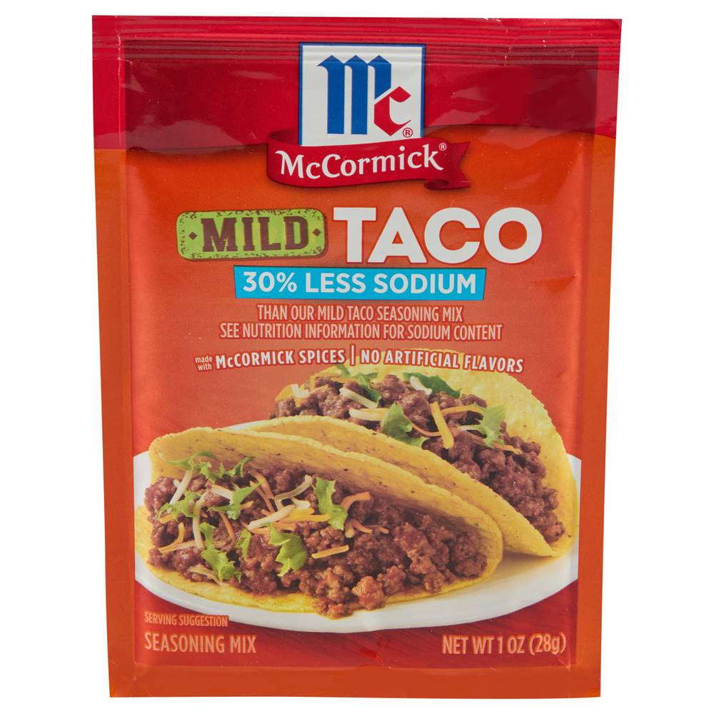 McCormick Taco Mild 30% Less Sodium Seasoning Mix (1 oz)