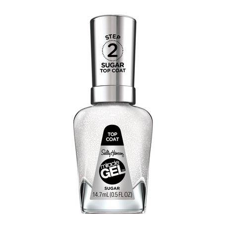 Sally Hansen - Miracle Gel™ Top Coat Activator, 2 Step Gel-like System, No UV Light Needed, Up to 8 Day of colour & shine (Color: Sugar Top Coat 103)