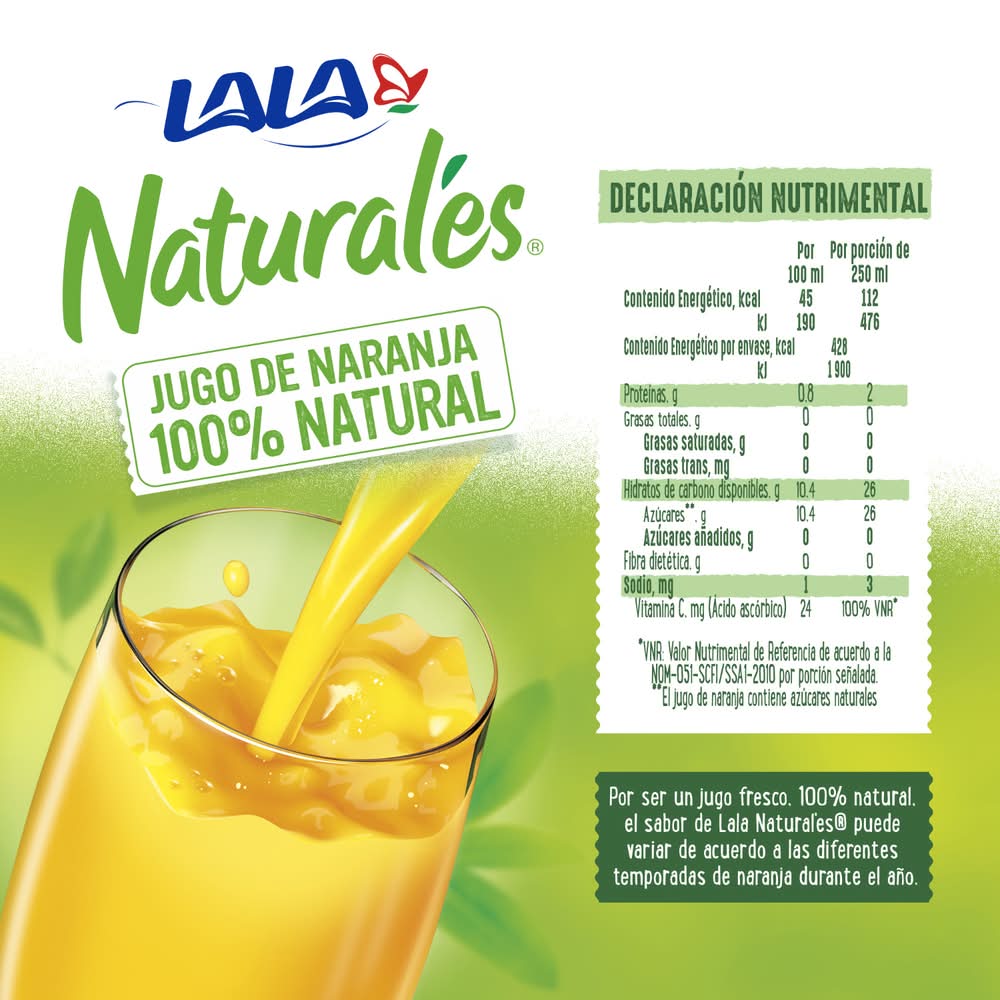 chisaki (LALA／NATURAL) Lala Natural'es jugo de naranja 100% natural Delivery Near Me