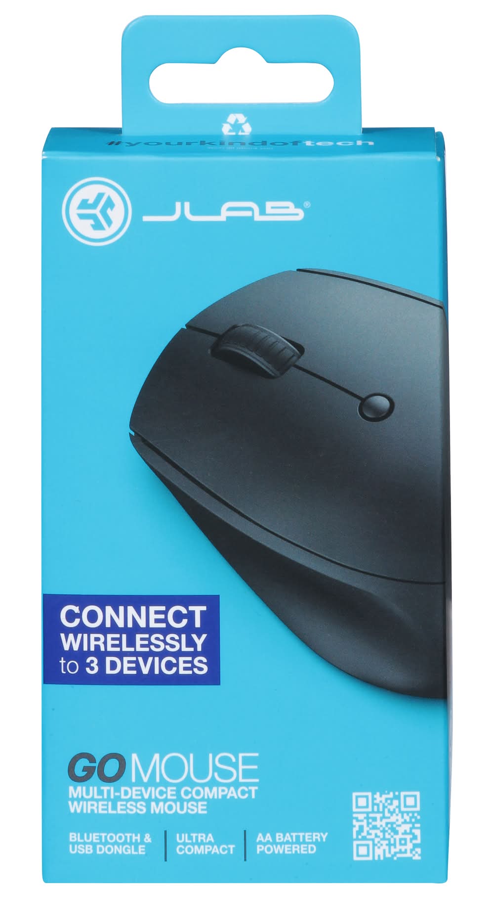 JLab Go Wireless Black Mouse