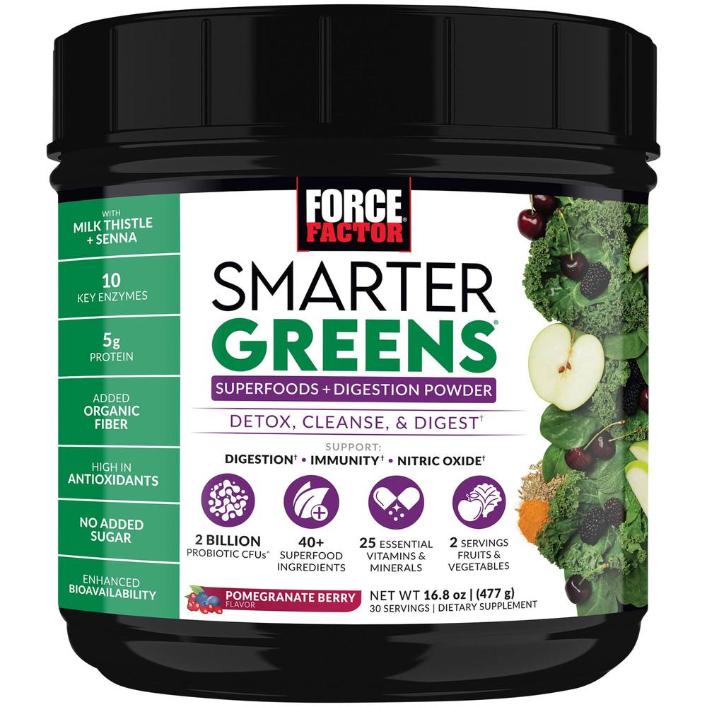 Smarter Greens Powder - Pomegranate Berry(10.60 Ounces Powder)