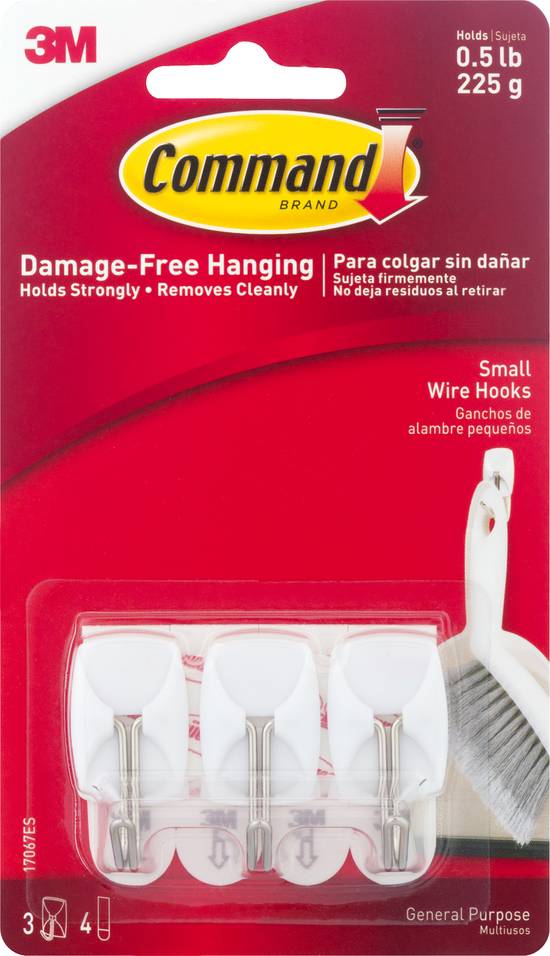 Command Small Hanging Wire Hooks (3 ct)