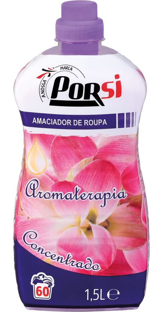 PorSi  - Amaciador  para roupa concentrado Aromaterapia, embalagem com 60 doses