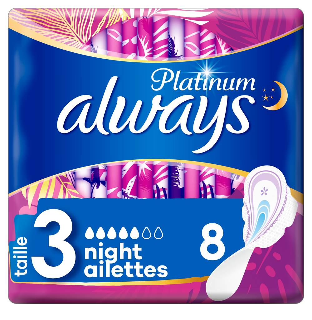 Always - Serviette hygiénique ultra night avec ailettes, female, Taiile 3 (8)