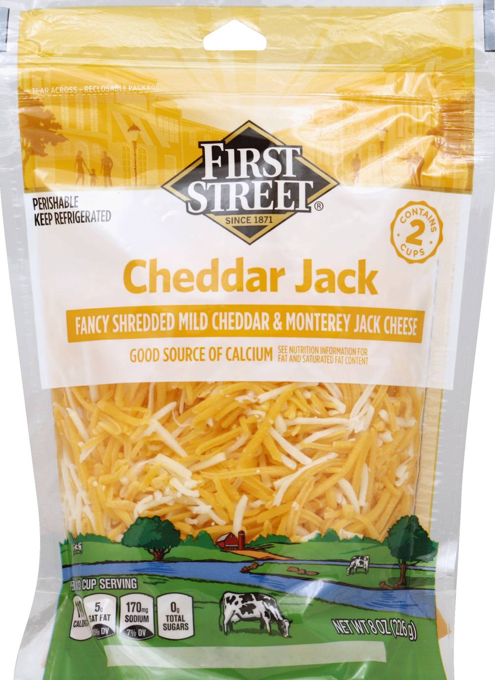 First Street Shredded Cheddar Jack Cheese (8 oz)