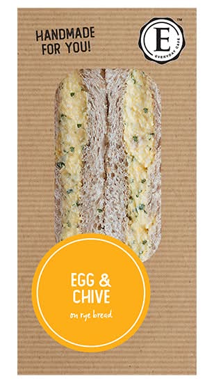 Eggs & Chives On Rye Sandwich