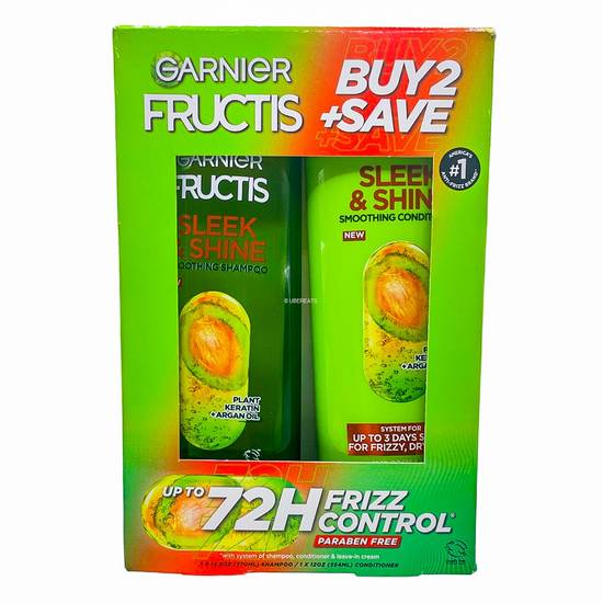 Garnier Fructis Active Fruit Protein Sleek & Shine Shampoo & Conditioner Twin pack