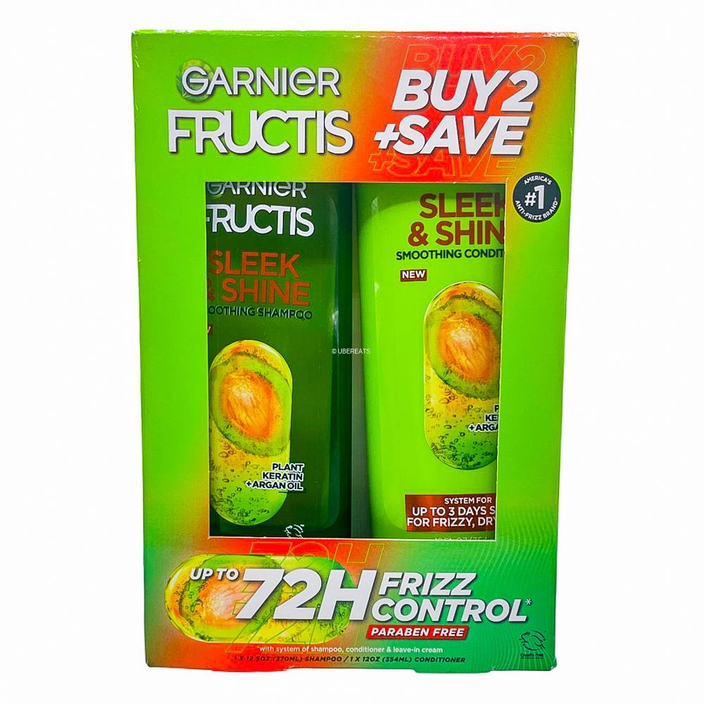 Garnier Fructis Active Fruit Protein Sleek & Shine Shampoo & Conditioner Twin pack (24 oz, 2 ct)