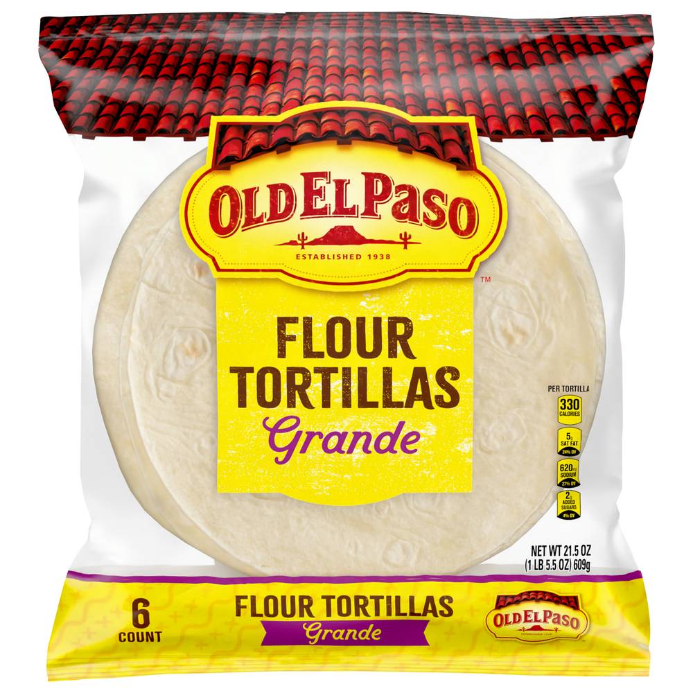 Old El Paso Restaurant Style Grande Flour Tortillas (1.34 lbs)