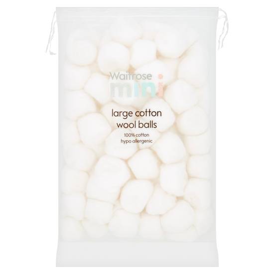 Waitrose Mini Large Cotton Wool Balls(80Ct)