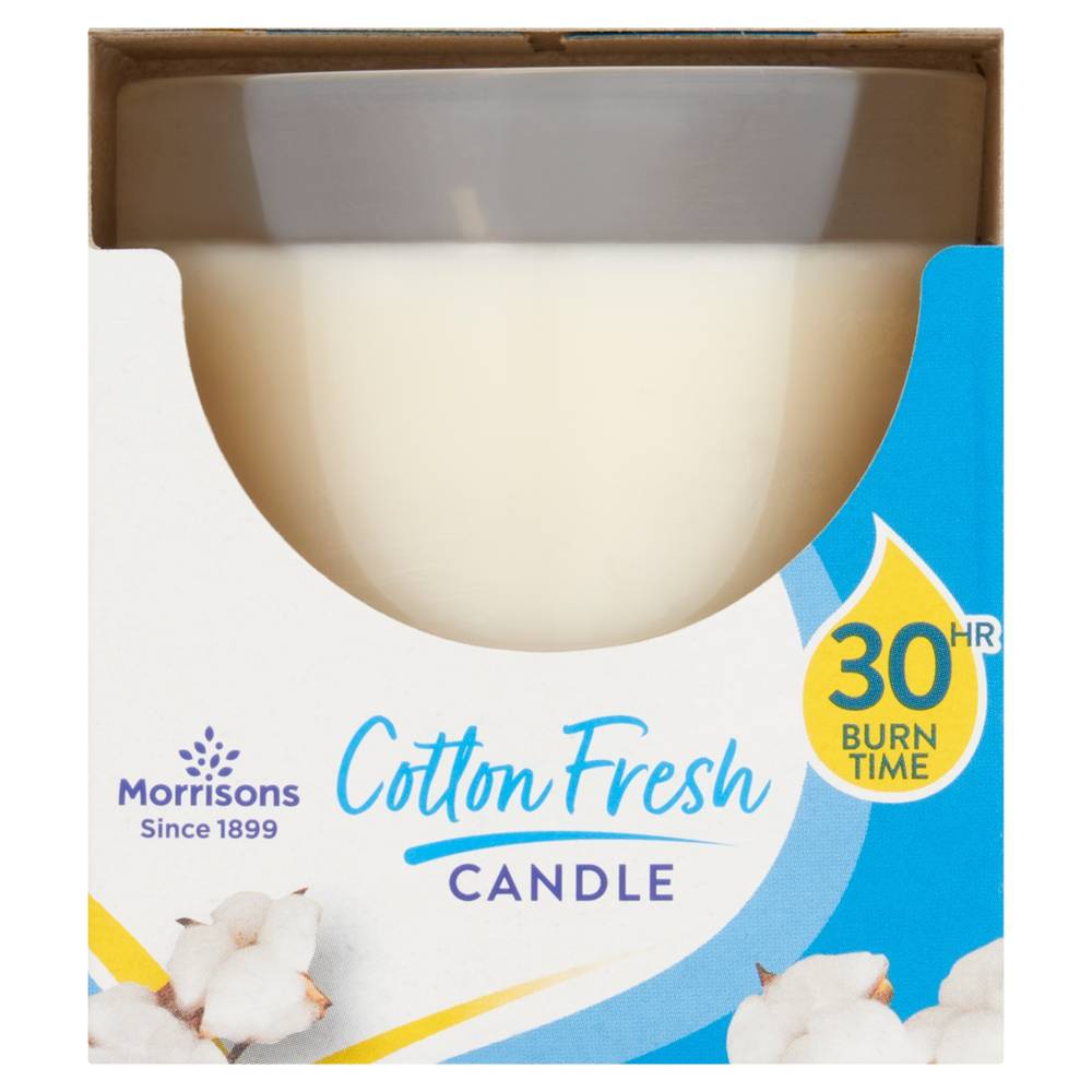 Morrisons 30hr Burn Time Candle (cotton fresh)