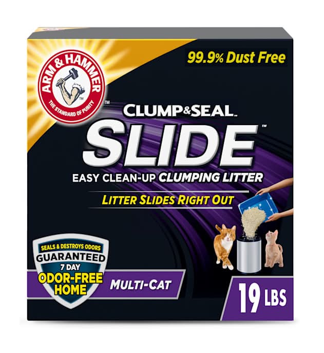 Arm & Hammer Clump & Seal Slide Multi-Cat Clumping Litter, 19 lbs.
