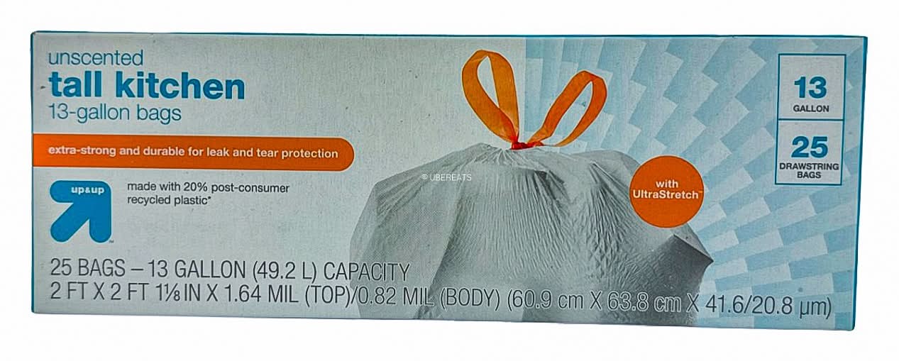up&up Ultrastretch Tall Kitchen Drawstring Trash Bags (25 ct)