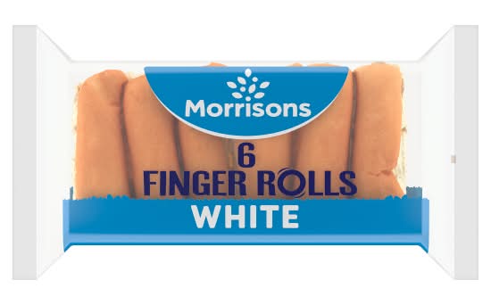 Morrisons Finger Rolls White (6 pack)