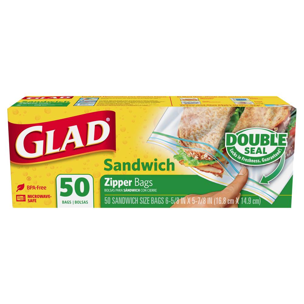 Glad Sandwich Zipper Bags (50 ct)