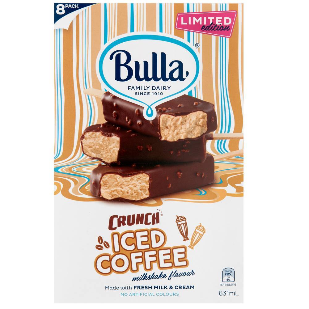 Deals on Bulla Crunch Ice Cream Sticks Iced Coffee - Delivery Near me ...