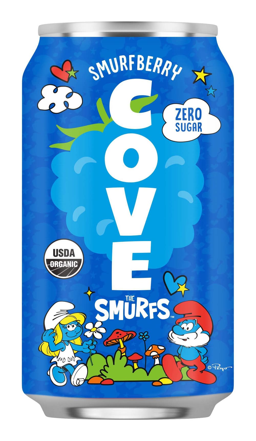 Cove Drinks Smurfberry Probiotic Soda, Blue Raspberry (12 fl oz)