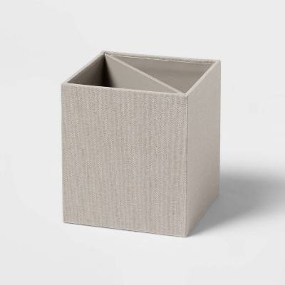 Canvas Pencil Cup Gray - Brightroom™: Desk Organizer & Pen Holder for Office Supplies